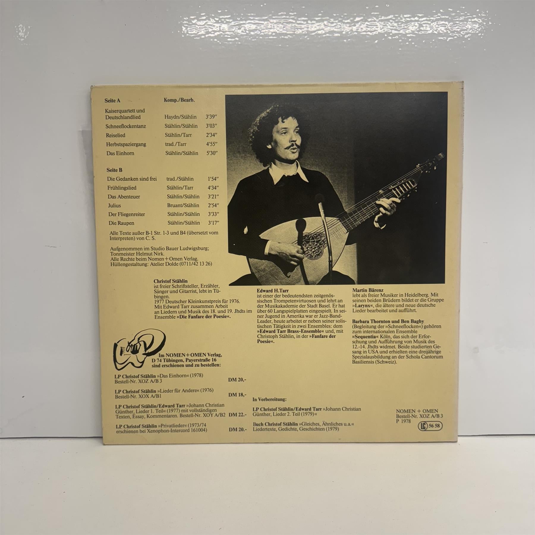 Christof Stählin - Das Einhorn Vinyl LP