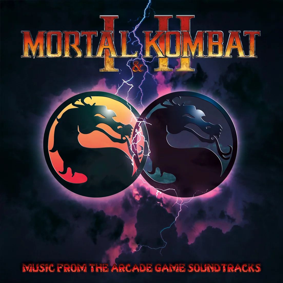 Mortal Kombat 1 & 2 - Dan Forden Limited Edition Transparent With Purple, Orange & Black Splatter Vinyl LP