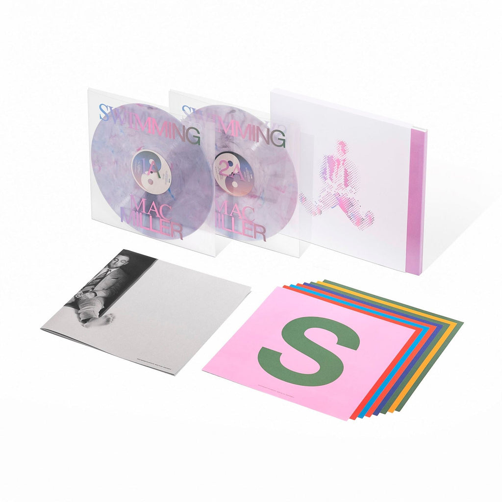 Mac Miller - Swimming - 5 Year Anniversary Limited Edition 2x Milky Clear, Hot Pink & Sky Blue Marble Vinyl LP