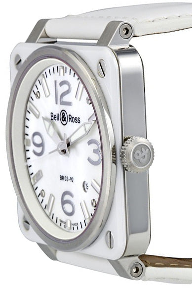 Bell & Ross Aviation Instruments Women's Automatic Watch BR0392-WH-C/SCA