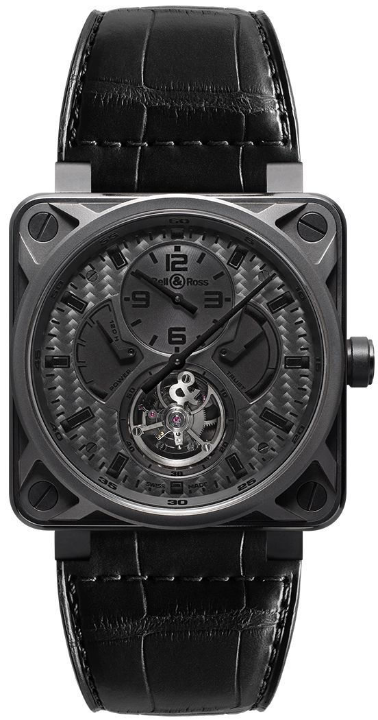 Bell & Ross Aviation Instruments Black Carbon Fiber Dial Watch BR01-TOURB-PHANTOM