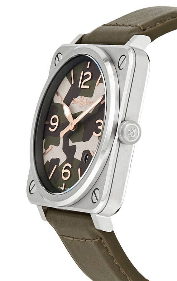 Bell & Ross Aviation Instruments Green Camo Men's Watch BRS-CK-ST/SCA