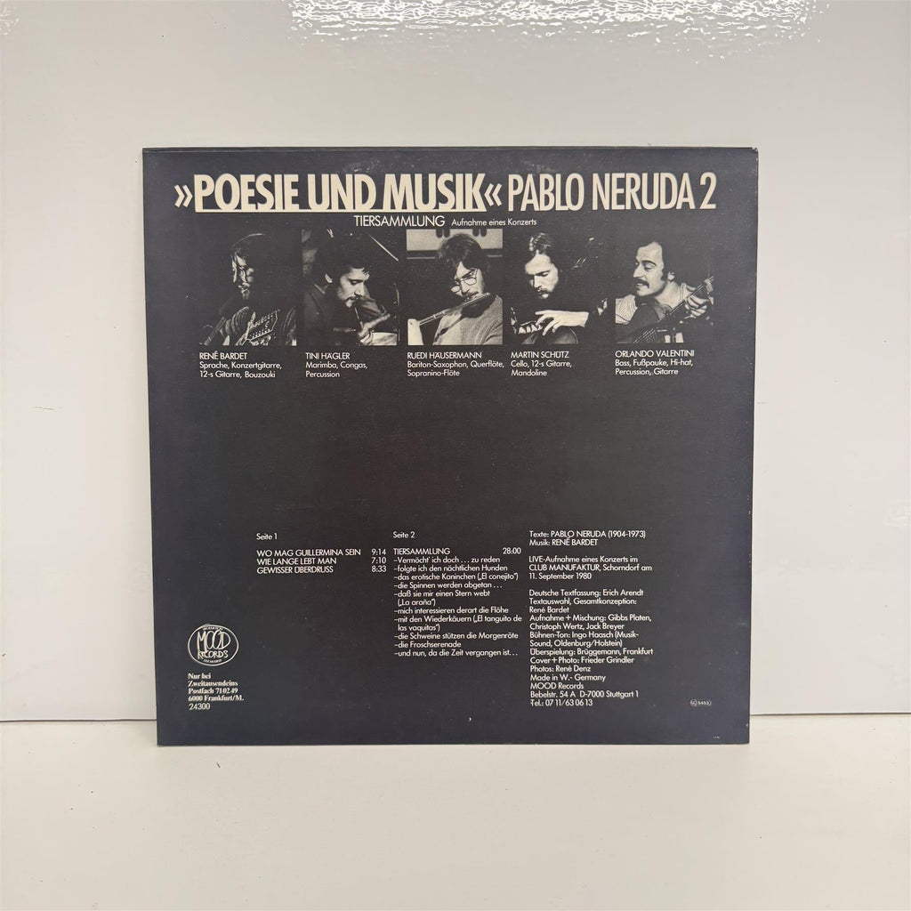 Poesie Und Musik  - Pablo Neruda 2 - Tiersammlung Vinyl LP
