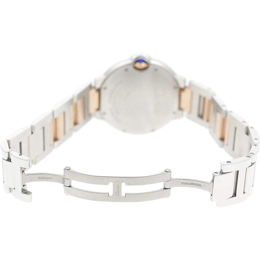 Cartier Ballon Bleu 18k Gold & Steel Diamond Watch WE902054
