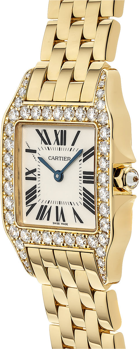 Cartier Santos Demoiselle Solid 18k Yellow Gold Women's Watch WF9002Y7