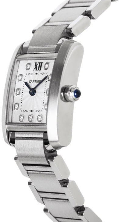Cartier Tank Francaise Diamond Dial Women's Dress Watch WE110006