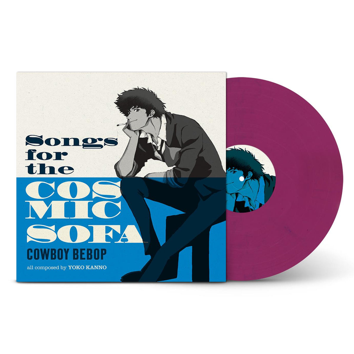 COWBOY BEBOP: Songs for the Cosmic Sofa - Seatbelts / Yoko Kanno Pink & Dark Blue Marbled Vinyl LP