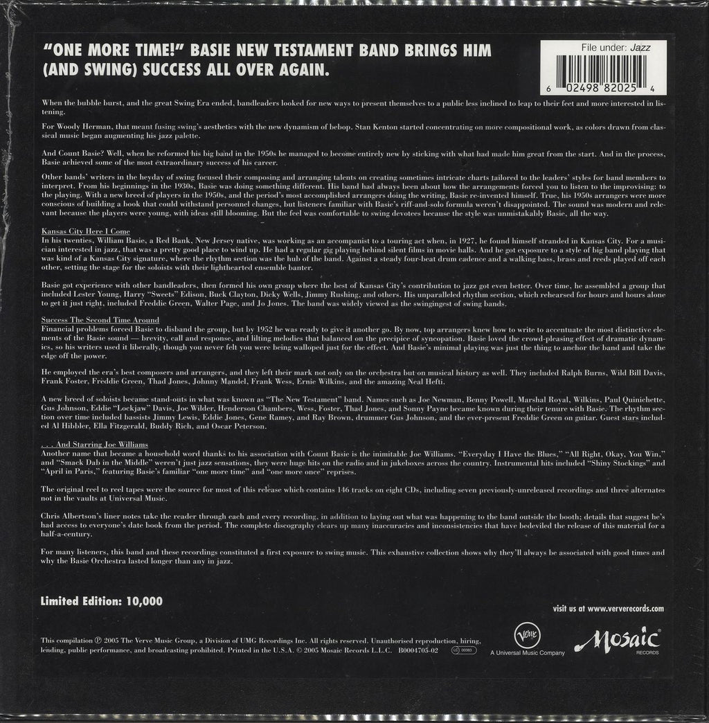 Count Basie The Complete Clef/VerveCount Basie Fifties Studio Recordings US Box set