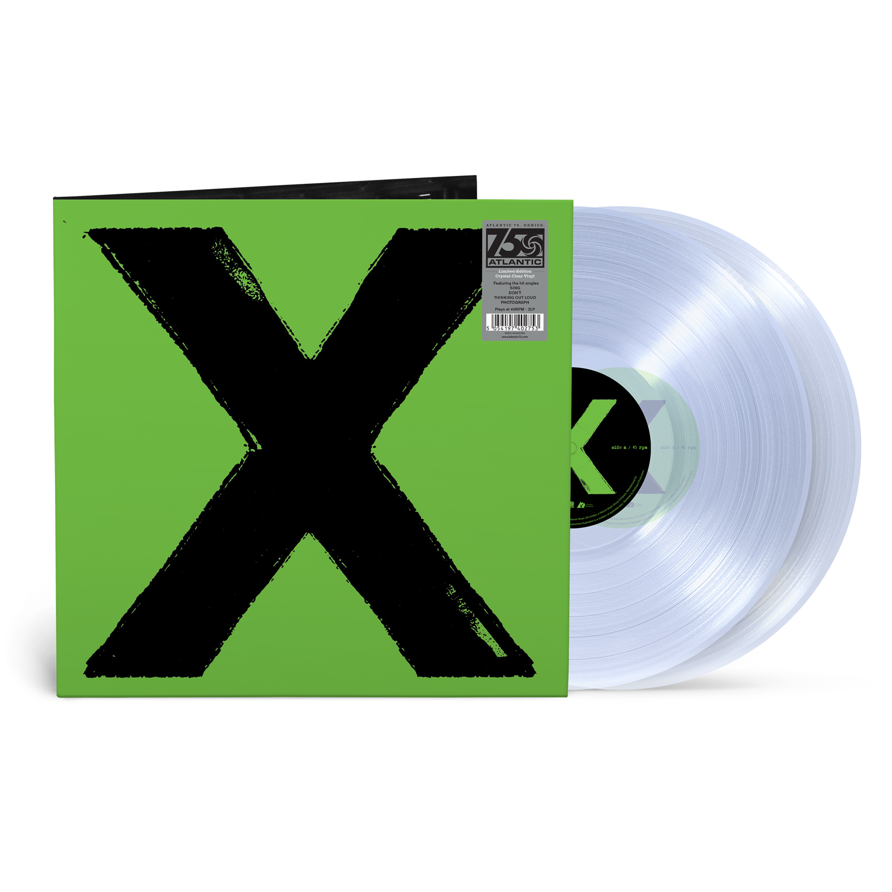 Ed Sheeran  - X 2x Crystal Clear Vinyl LP Reissue