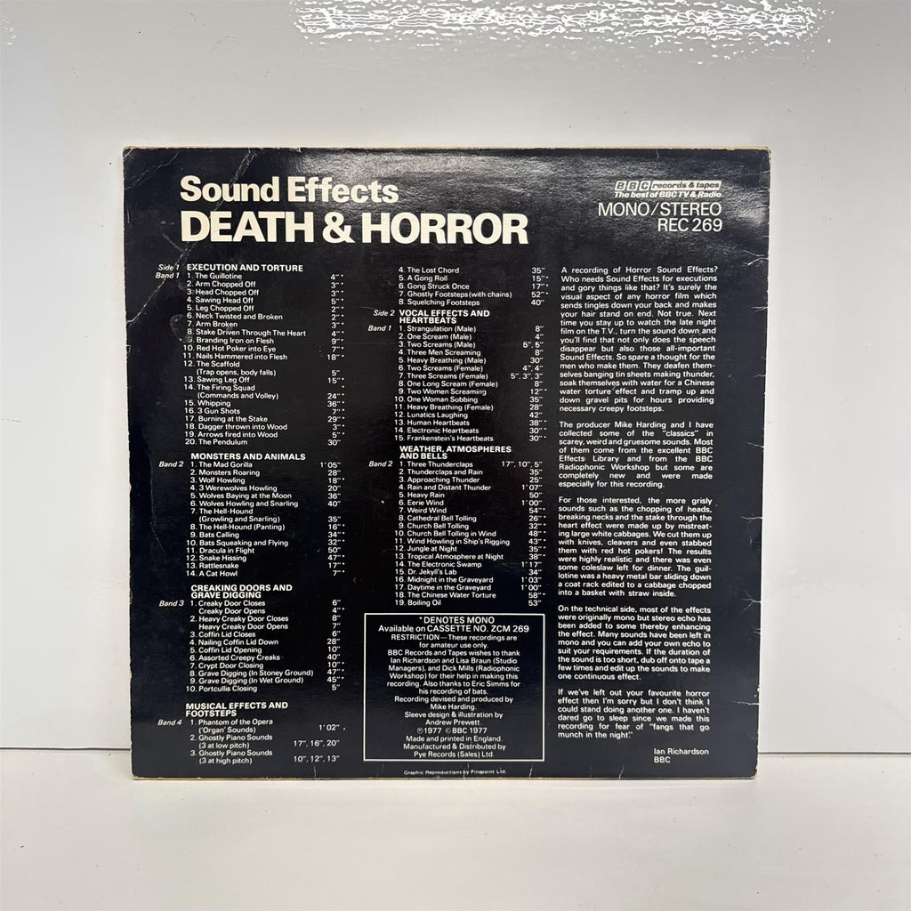 Sound Effects No.13 - Death And Horror - Mike Harding Vinyl LP