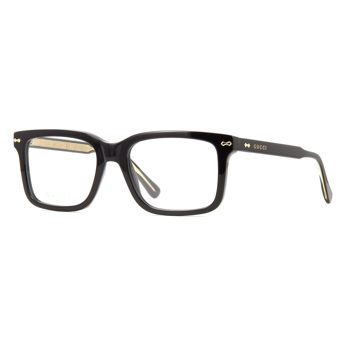 Gucci Eyeglasses Rectangle Full Rim, Black Frame and Clear Demo Lenses Lens GG0914O001