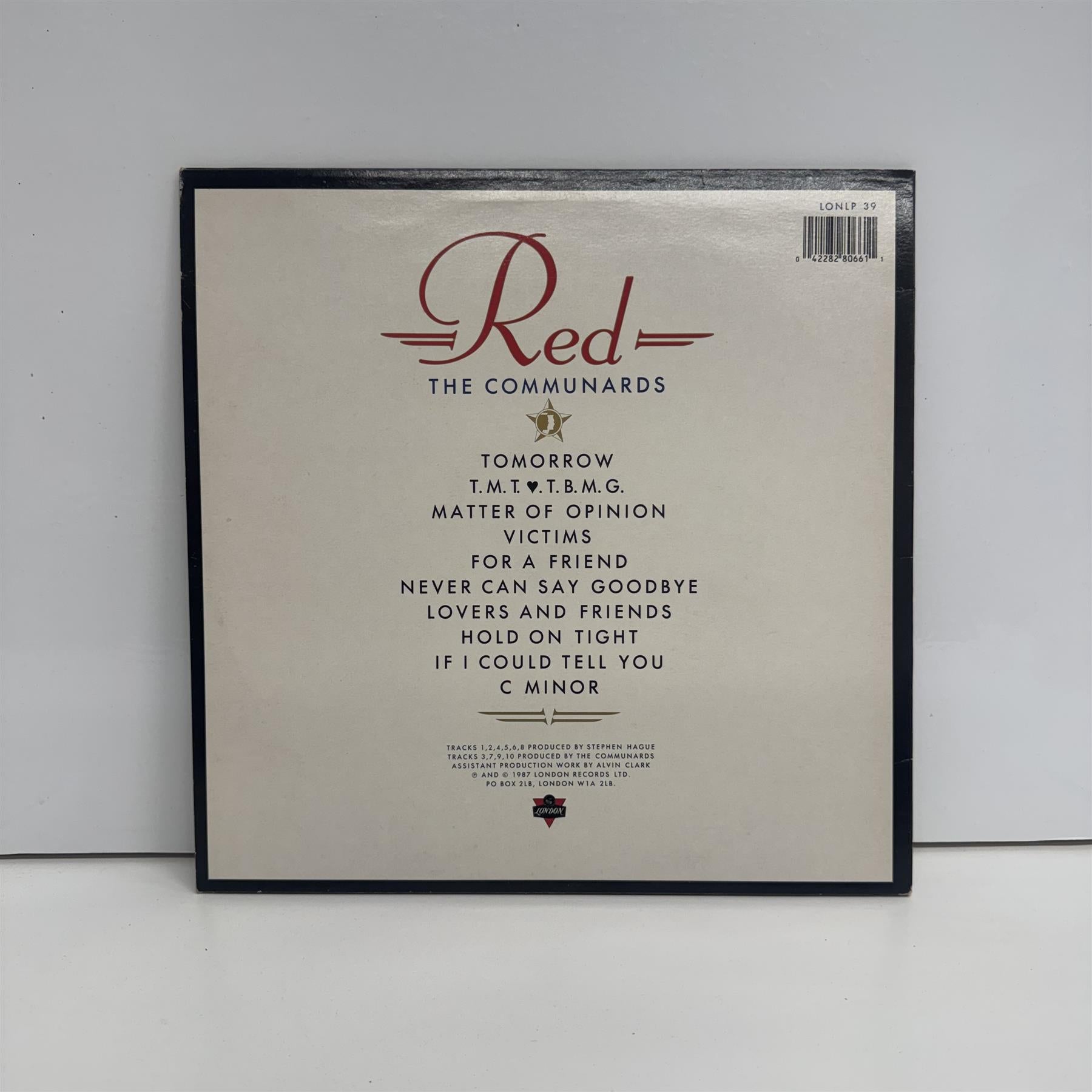 The Communards - Red Vinyl LP