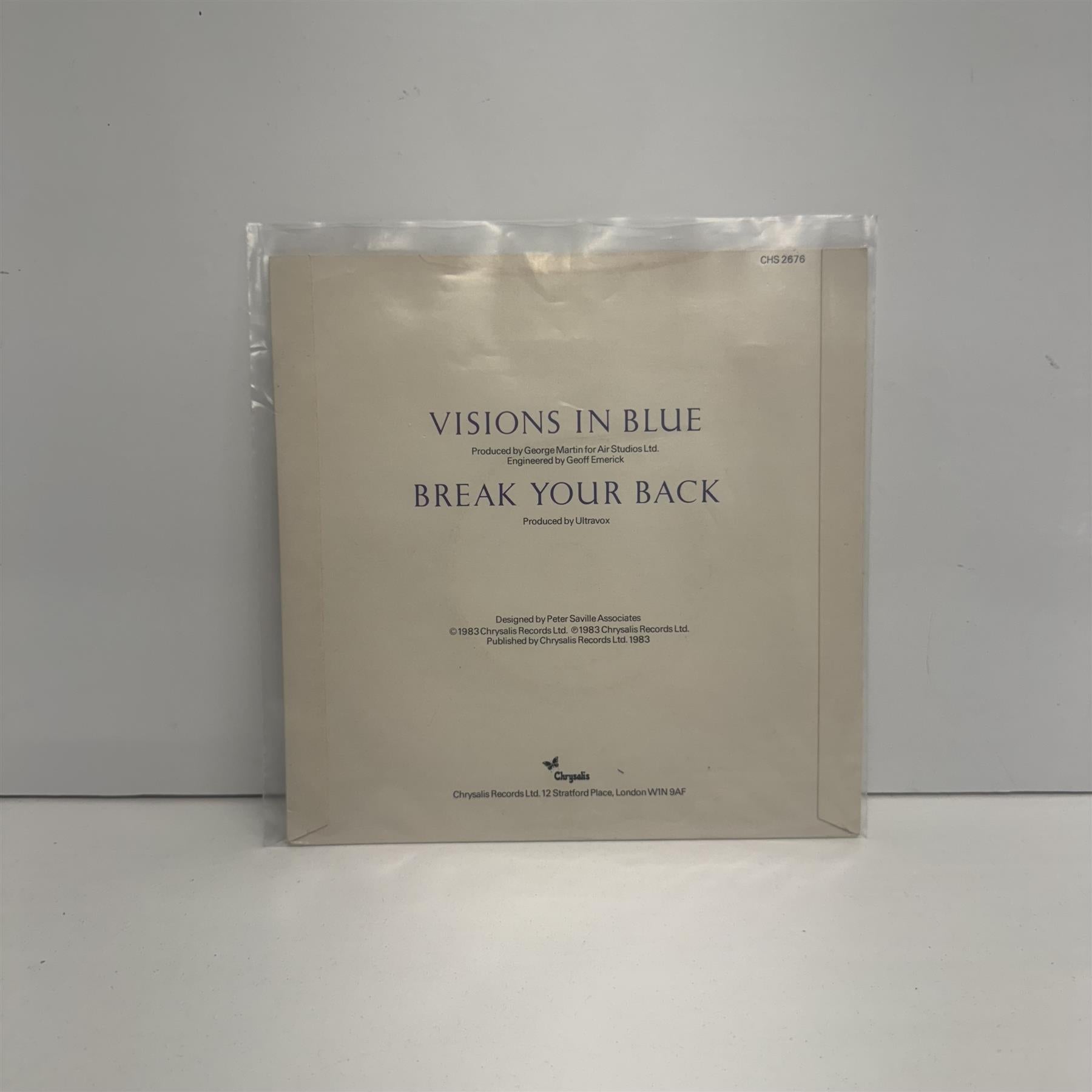 Ultravox - Visions In Blue 7" Vinyl Single