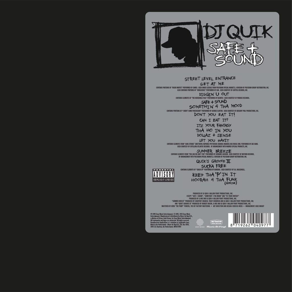 DJ Quik - Safe + Sound  30th Anniversary Edition 2x 180G Translucent Red Vinyl LP Reissue
