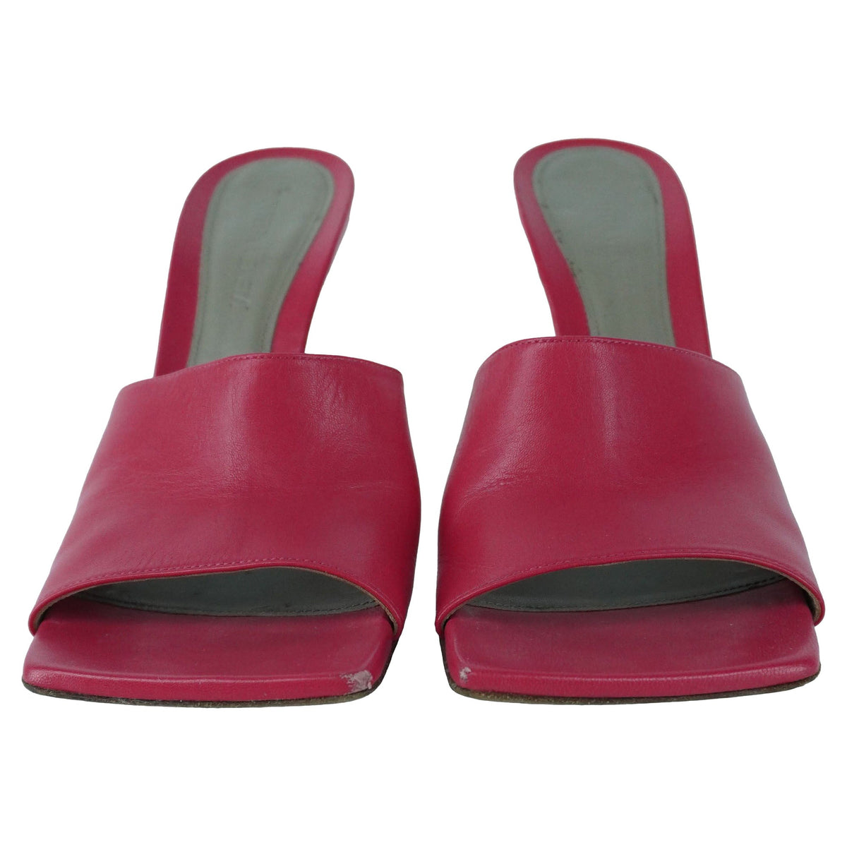 Bottega Veneta Pink Stretch Heeled Mules