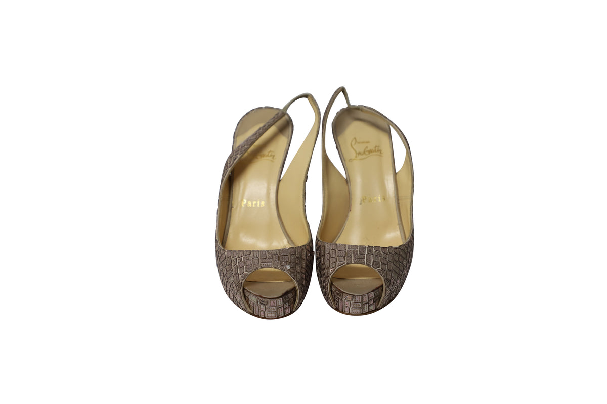 Christian Louboutin Prive Mosaique 120 Pumps in Silver Acrylic