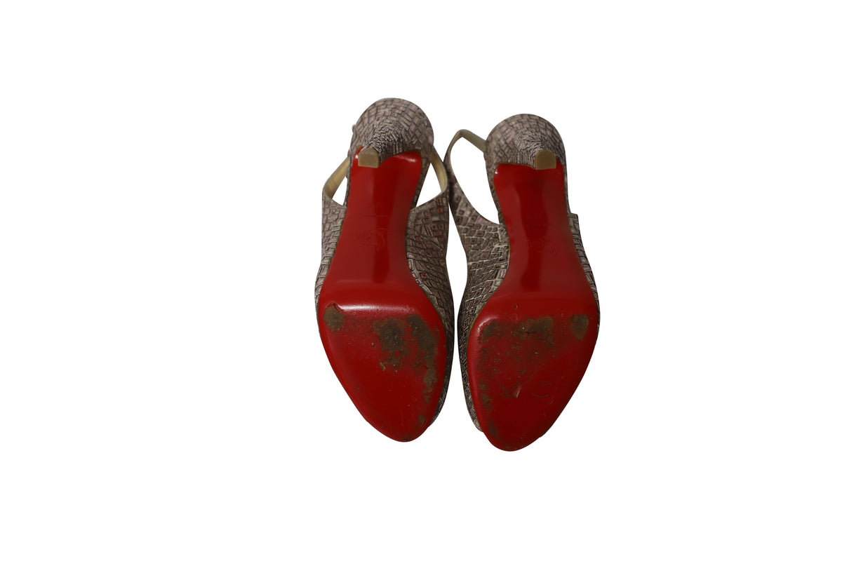 Christian Louboutin Prive Mosaique 120 Pumps in Silver Acrylic
