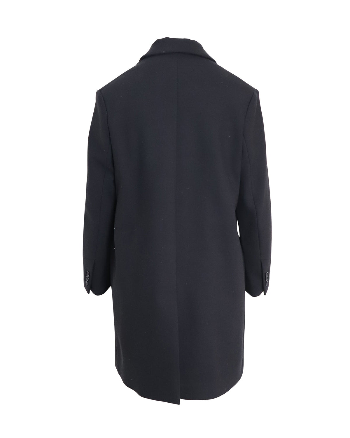 Red Valentino Single-Breasted Coat in Black Cotton