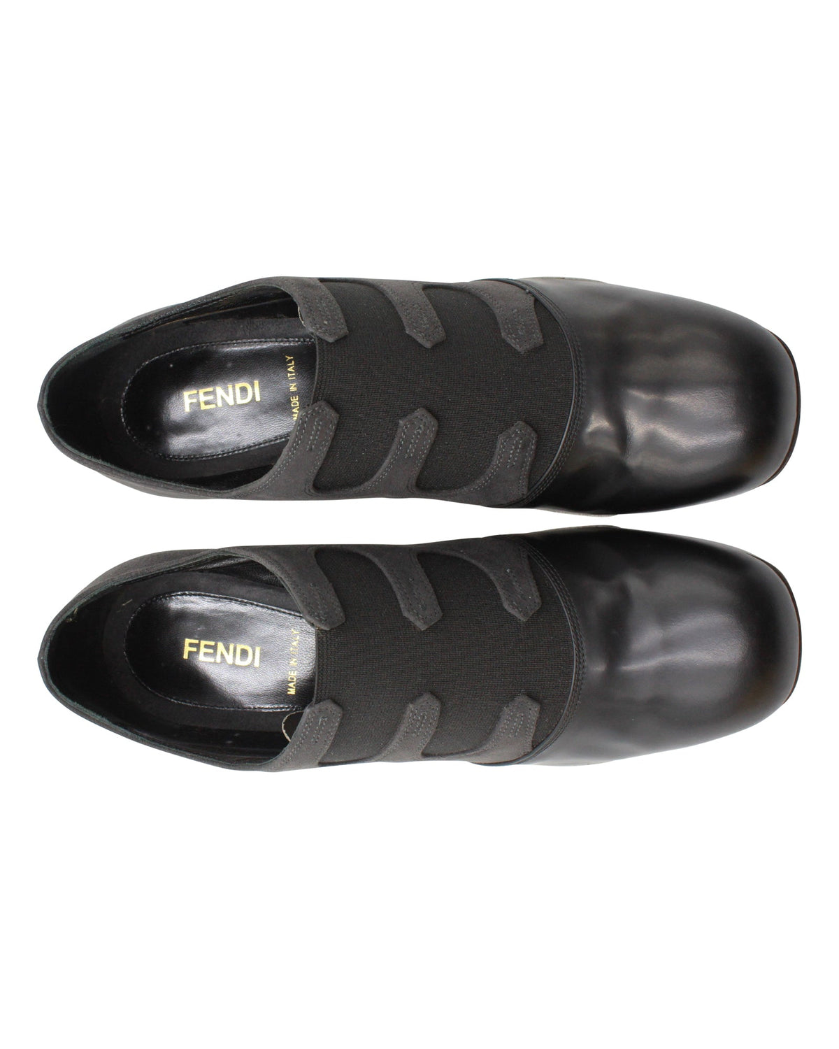Fendi Gartered Ankle Boots in Grey Suede