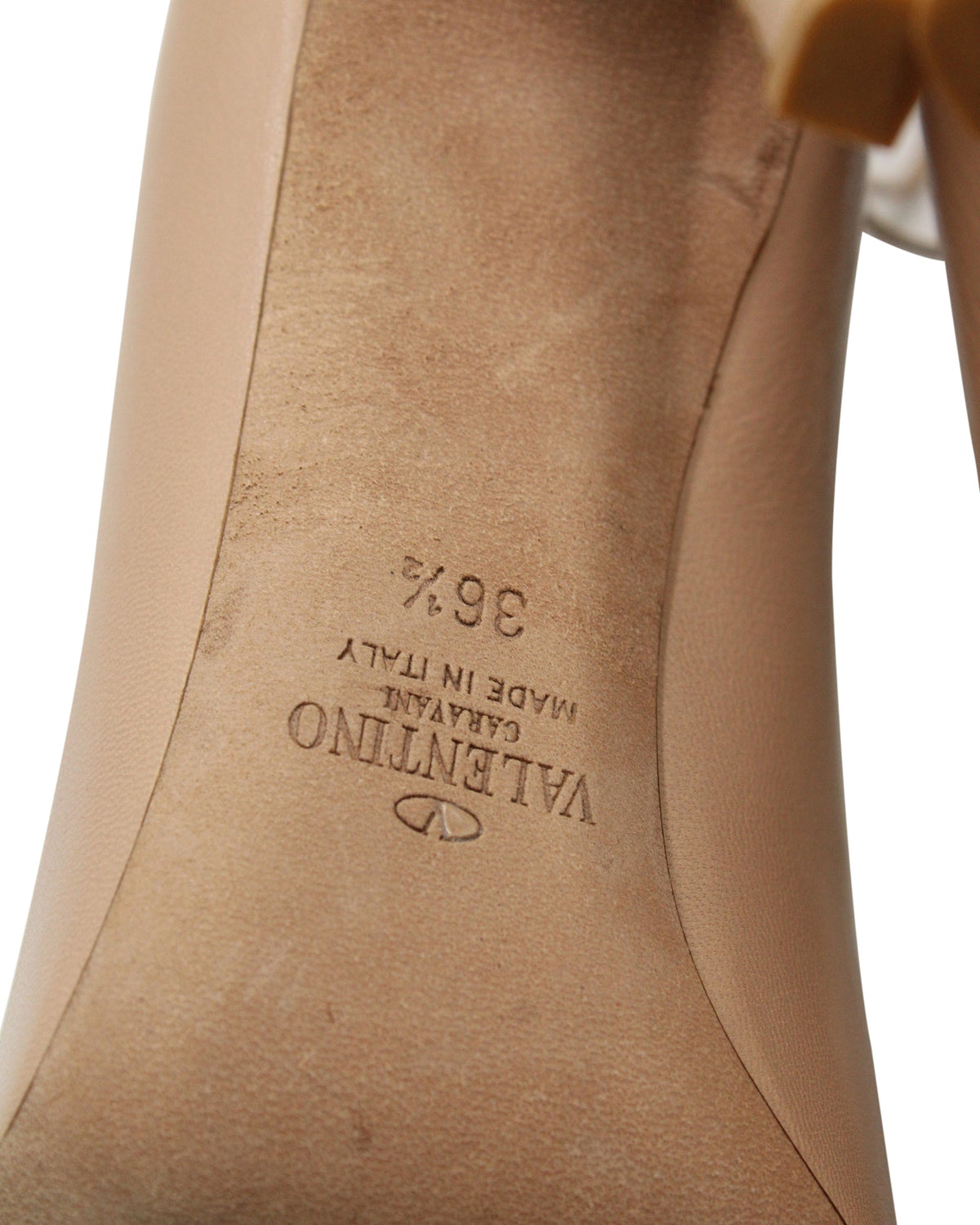 Valentino Garavani Rockstud Lace Up Gladiator Pumps in Blush Leather