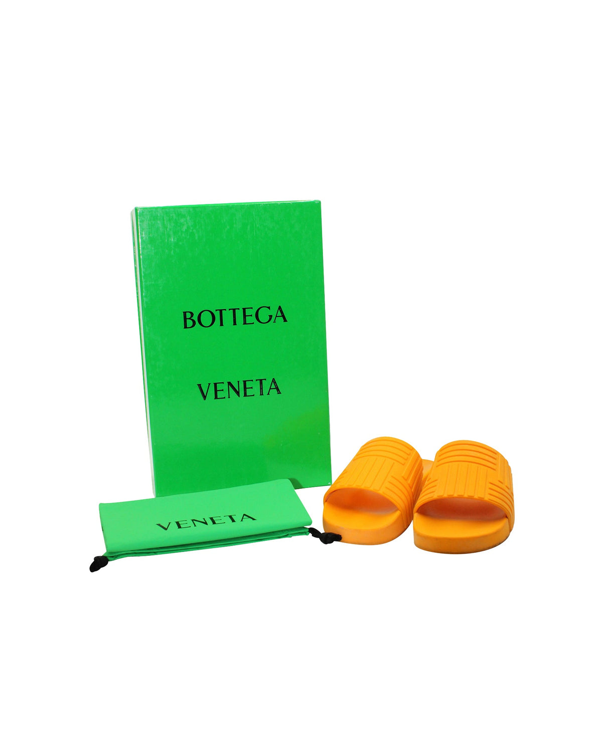 Bottega Veneta Slides in Orange Rubber
