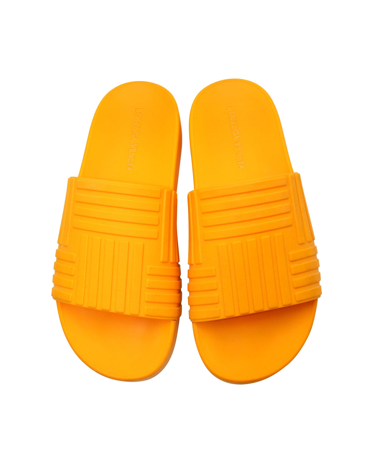 Bottega Veneta Slides in Orange Rubber