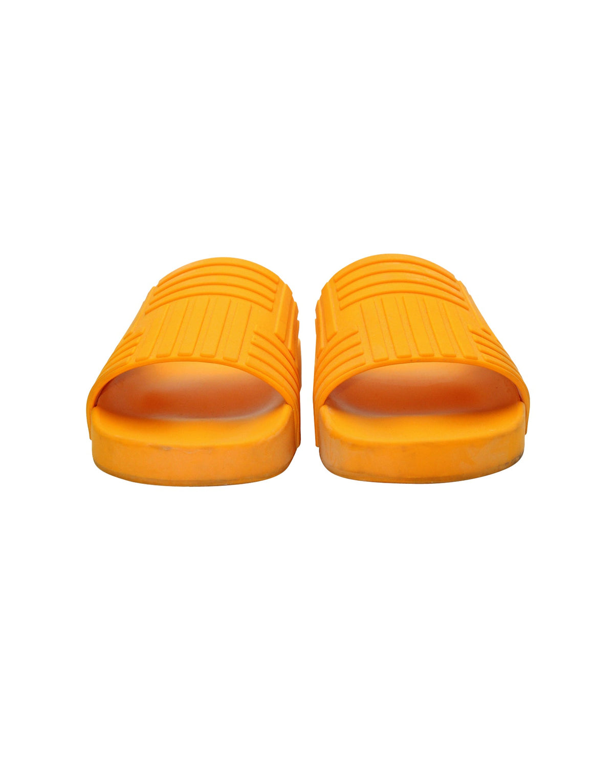 Bottega Veneta Slides in Orange Rubber