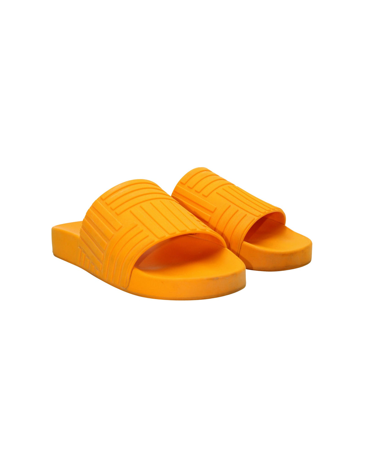 Bottega Veneta Slides in Orange Rubber