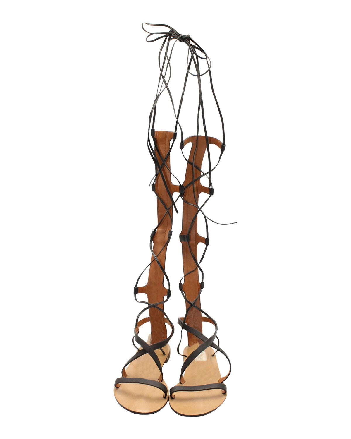 Valentino Garavani Gladiator Sandals in Black Leather