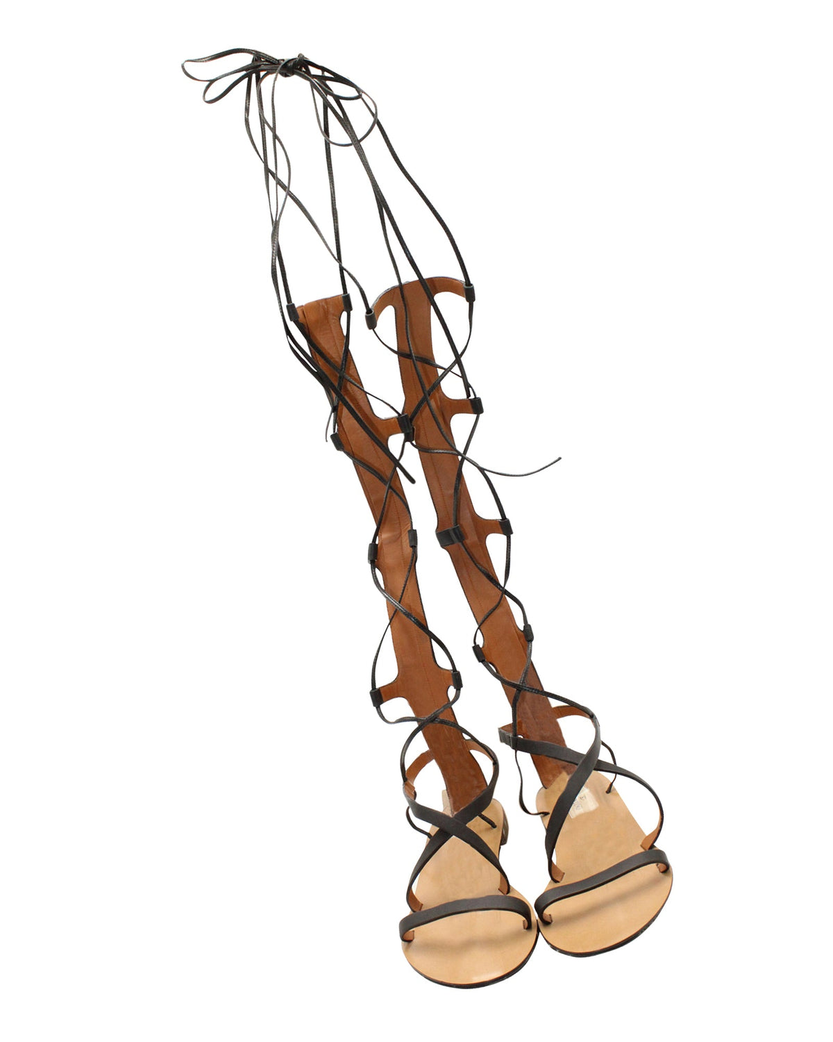 Valentino Garavani Gladiator Sandals in Black Leather