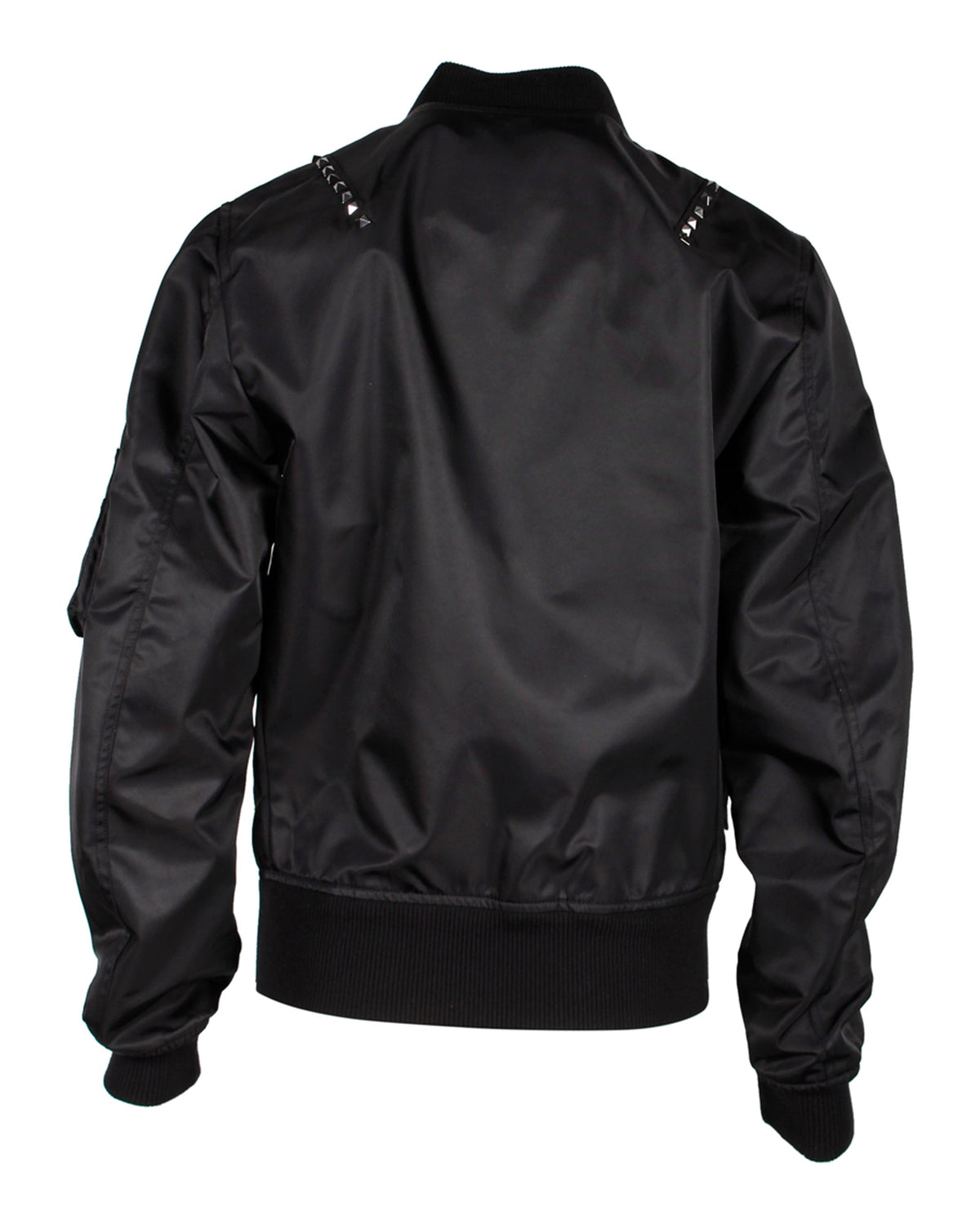 Valentino Garavani Rockstud Bomber Jacket in Black Nylon