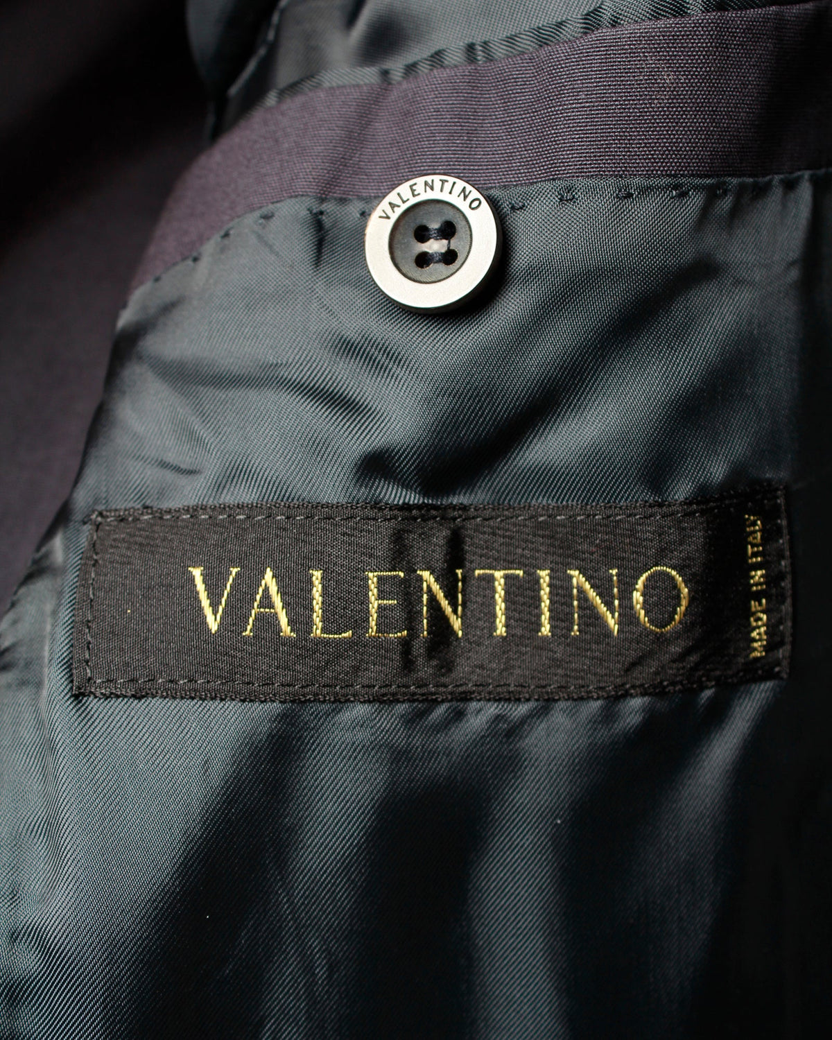 Valentino Garavani Double-Breasted Coat in Blue Wool