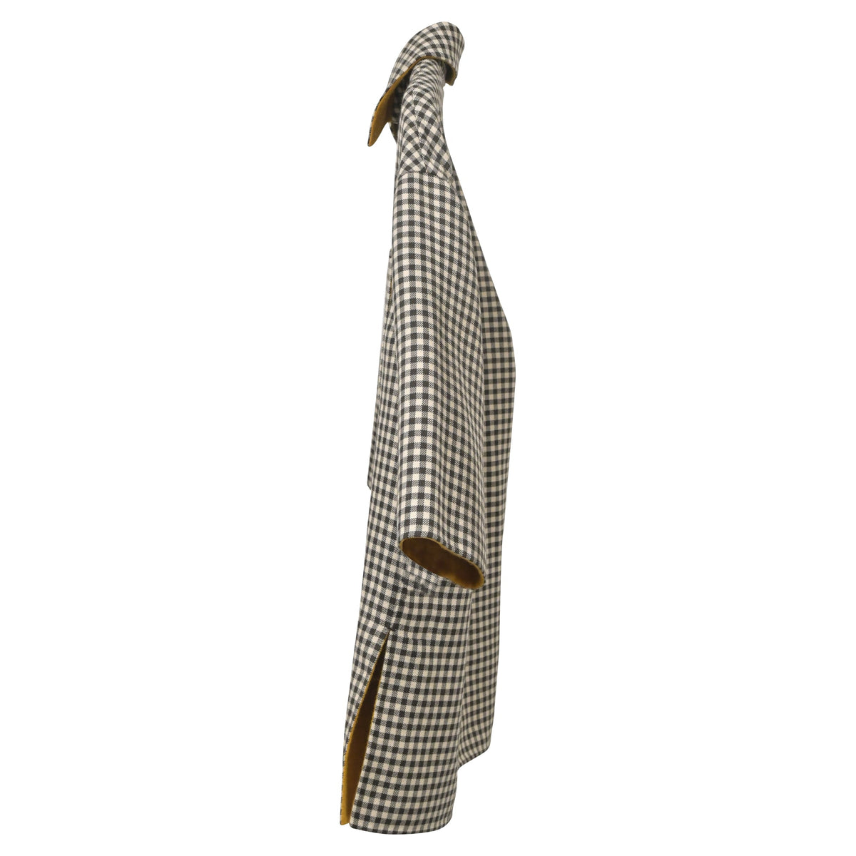 Fendi Check Coat in Brown Wool