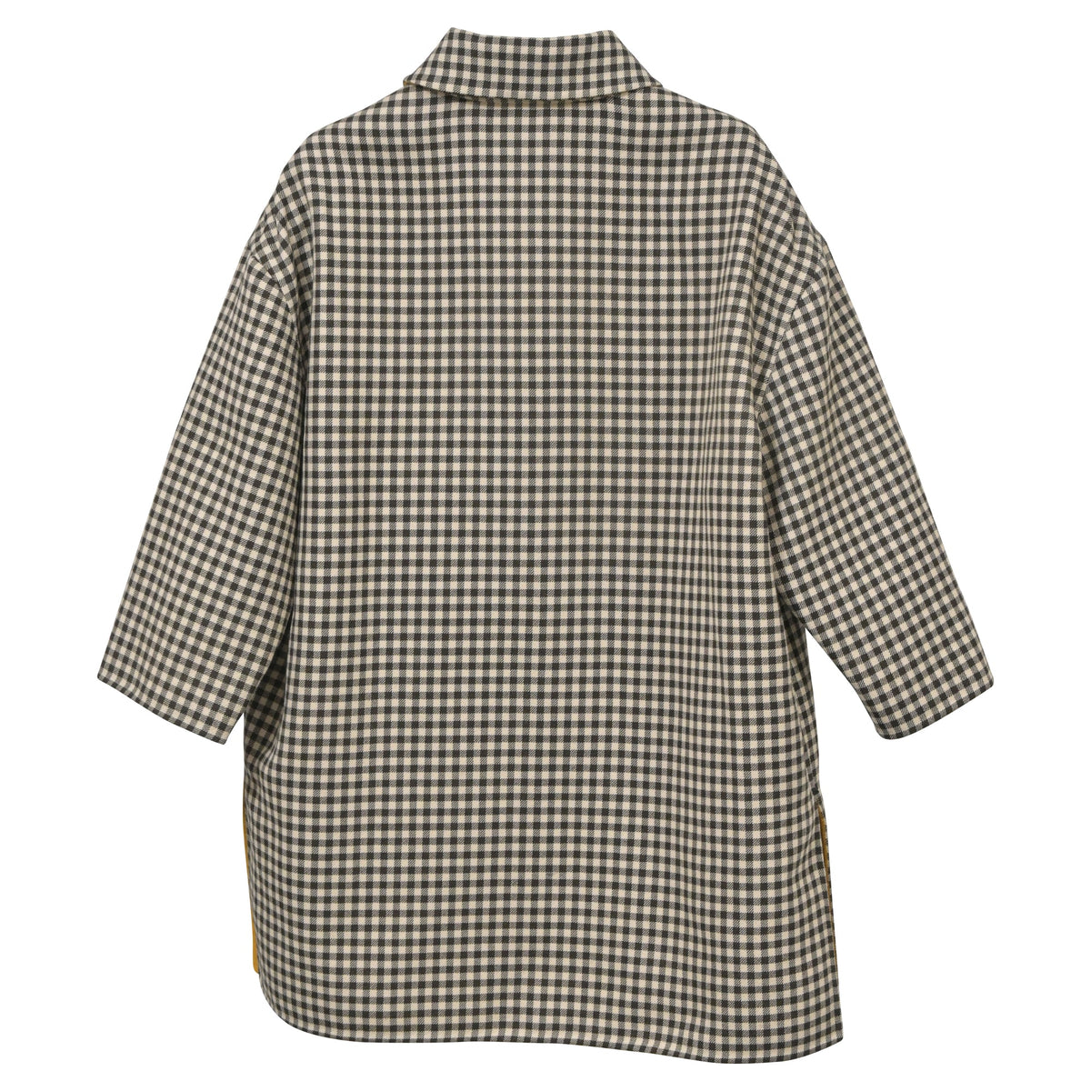 Fendi Check Coat in Brown Wool