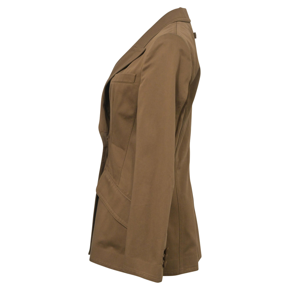 Fendi Double-Breasted Blazer in Brown Cotton
