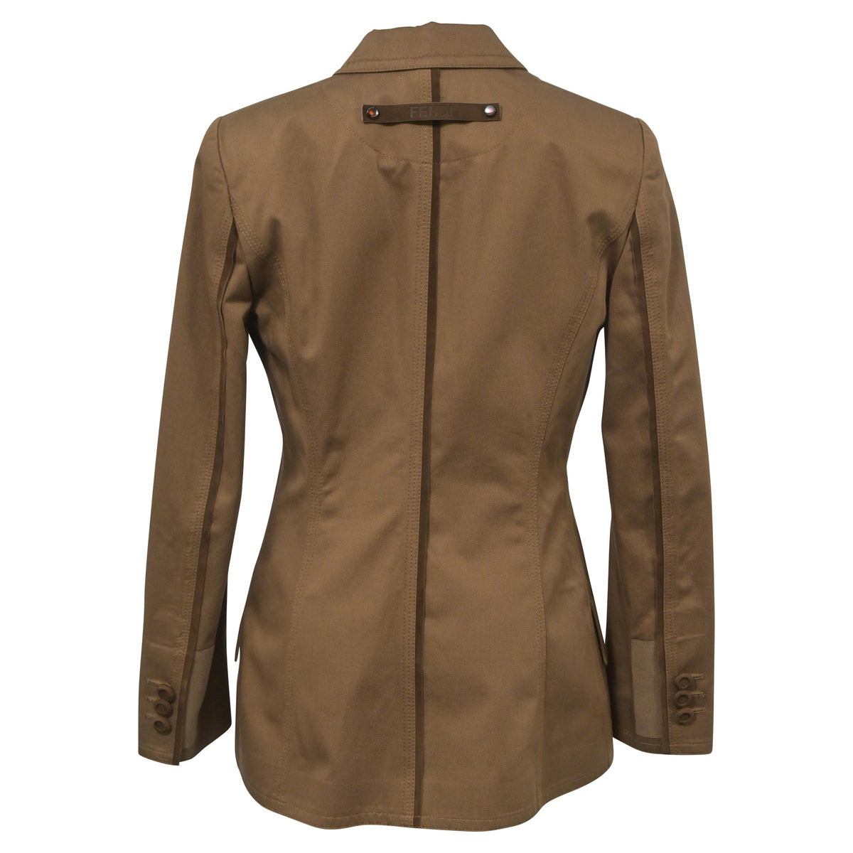 Fendi Double-Breasted Blazer in Brown Cotton