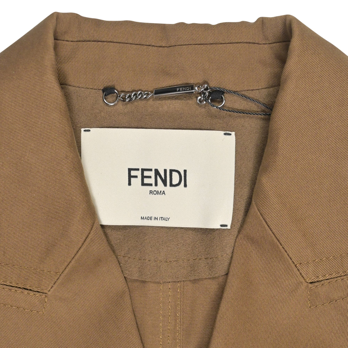 Fendi Double-Breasted Blazer in Brown Cotton