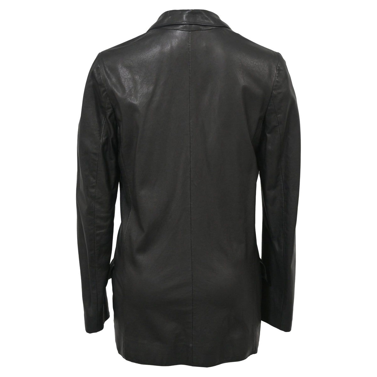 Bottega Veneta Single-Breasted Jacket in Black Leather