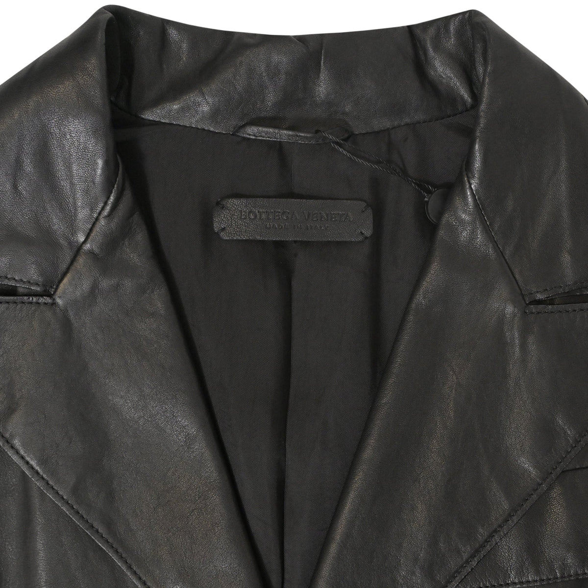 Bottega Veneta Single-Breasted Jacket in Black Leather