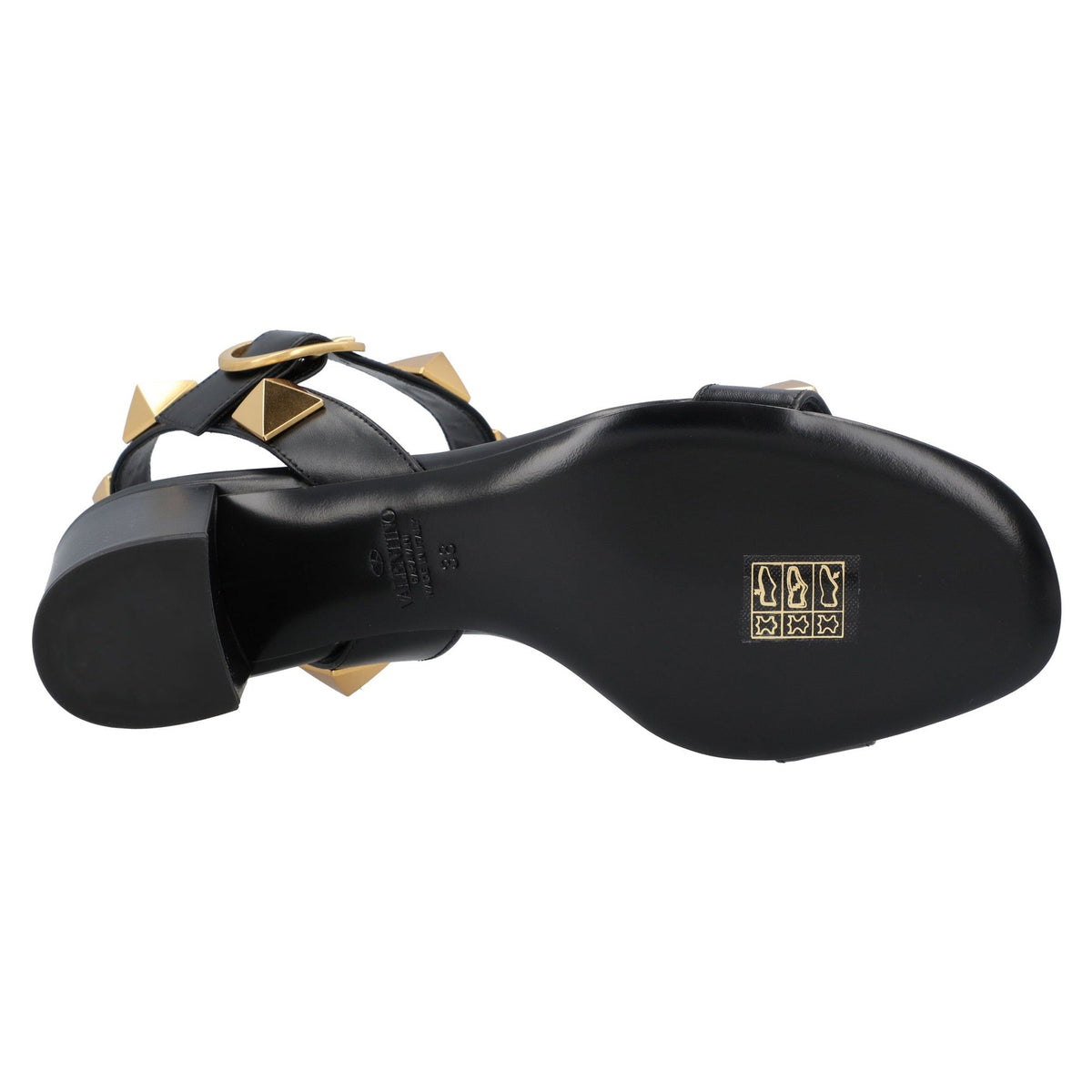 Valentino Roman Stud Sandals Black