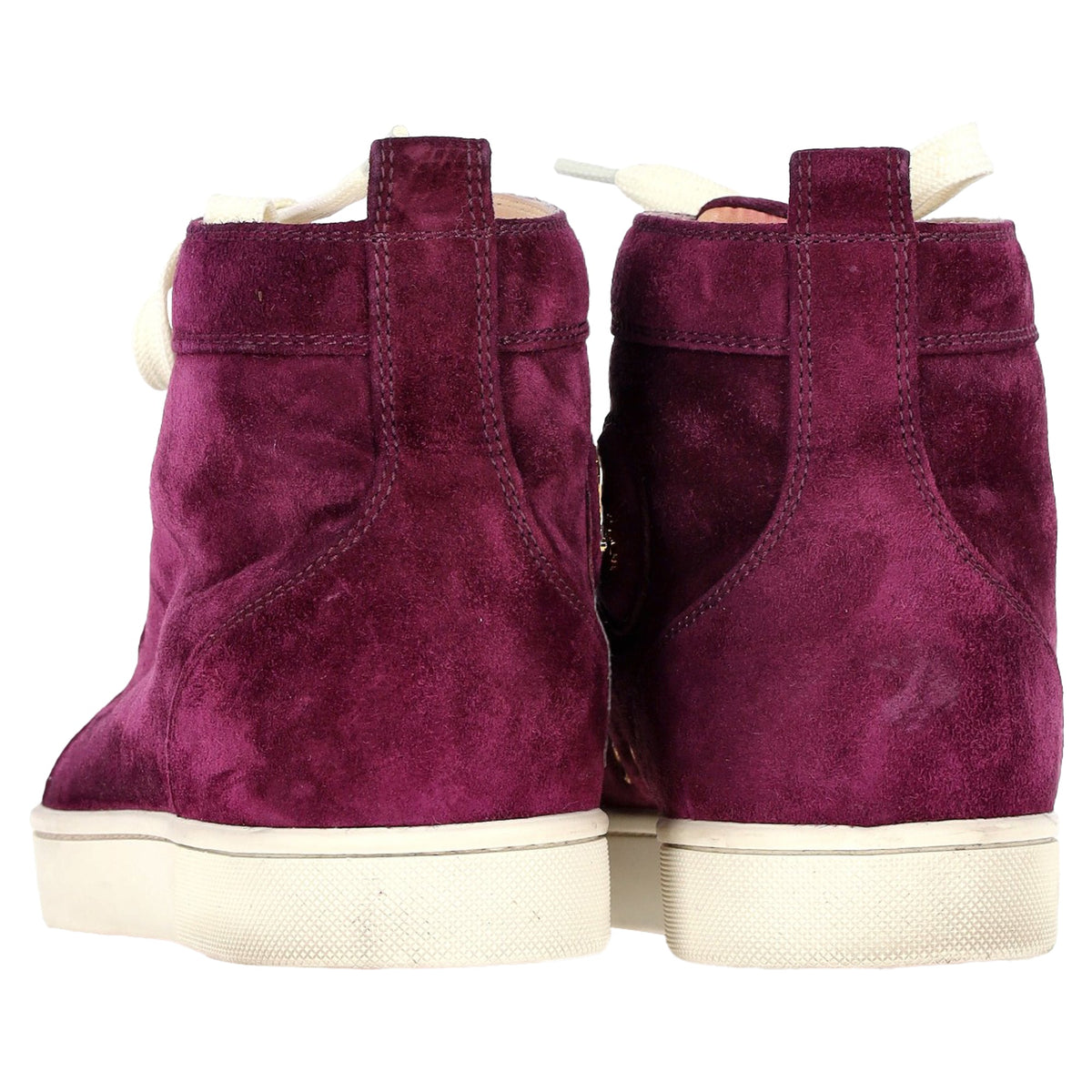 Christian Louboutin Rantus High Top Sneakers in Purple Suede