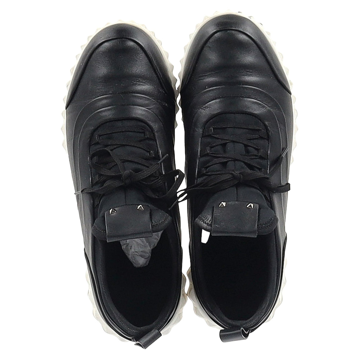 Valentino Soul AM Sneakers in Black Calfskin Leather