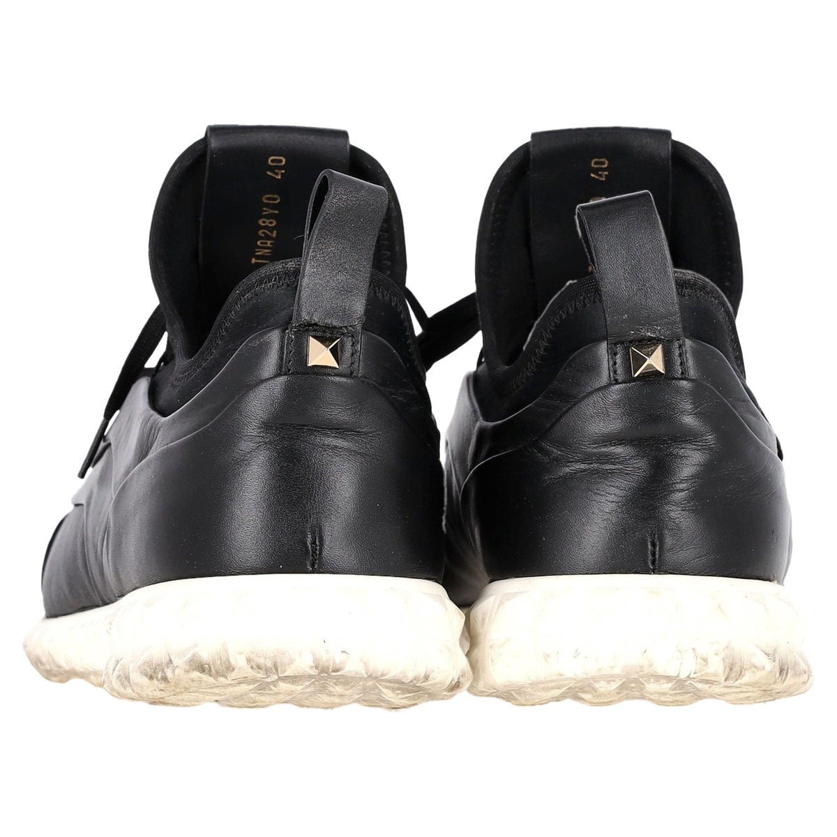 Valentino Soul AM Sneakers in Black Calfskin Leather