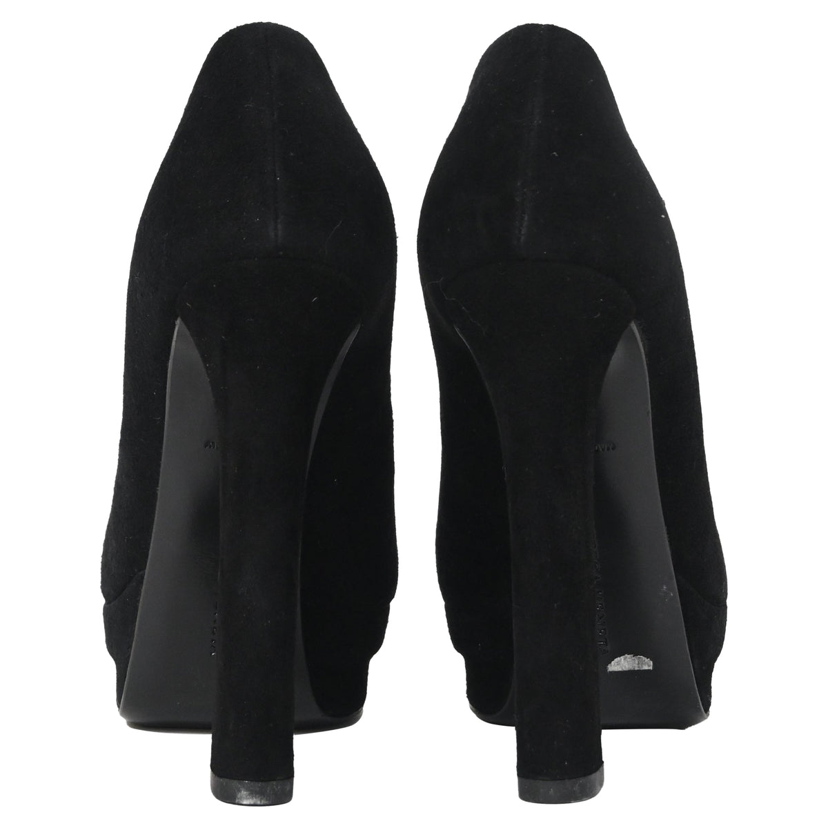 Bottega Veneta Open Platform Ankle Boots in Black Suede