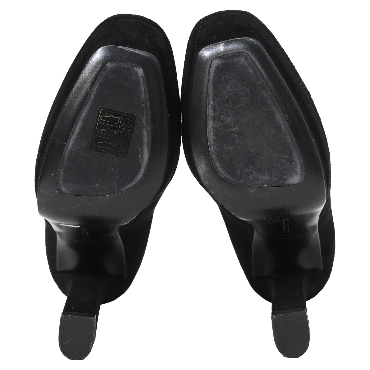 Bottega Veneta Open Platform Ankle Boots in Black Suede