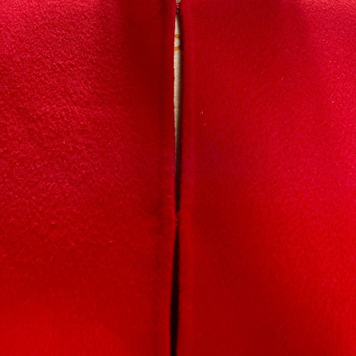 Valentino Garavani Ruffled Hem Bell Sleeve Coat in Red Wool