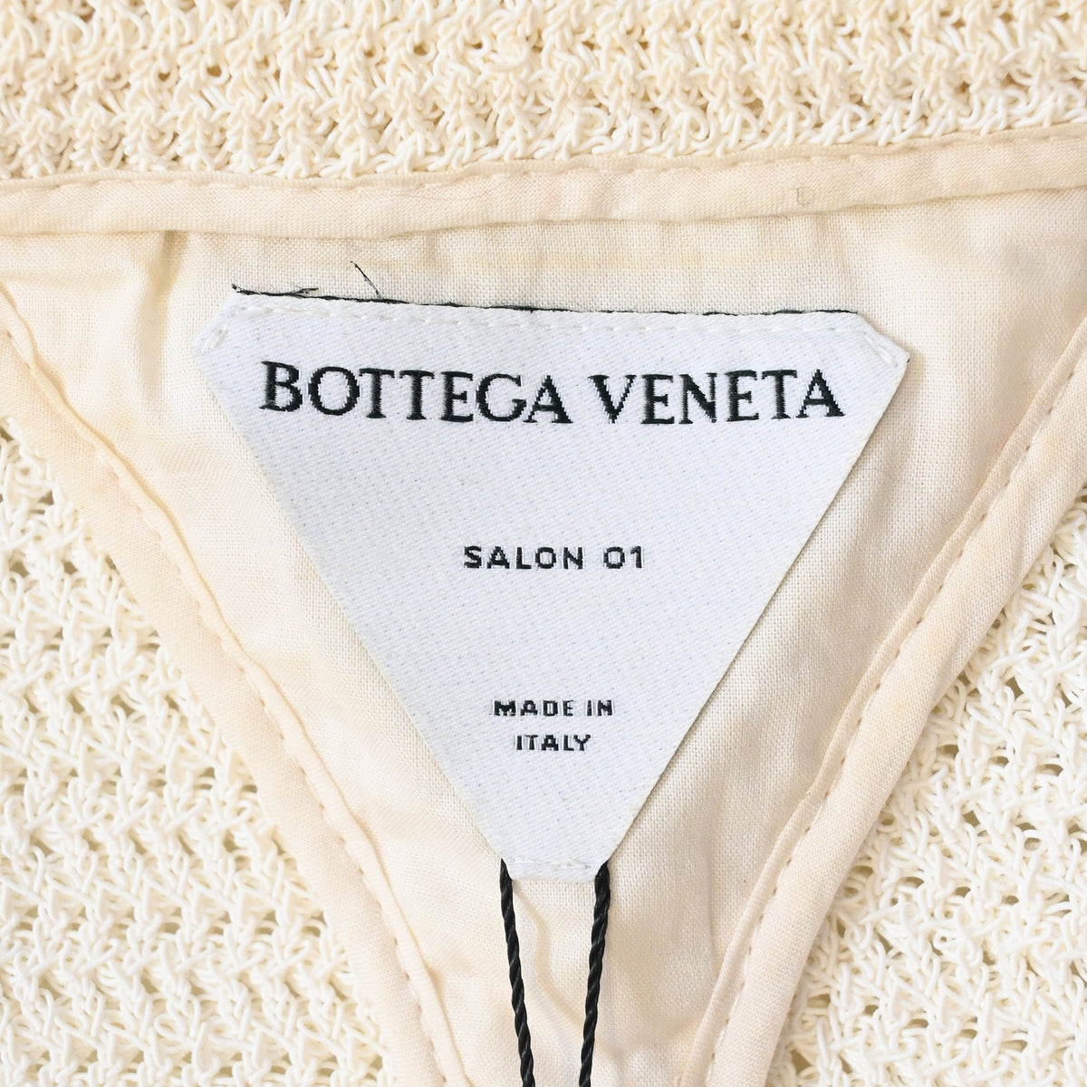 Bottega Veneta Salon 01 Knitted Button-Down Jacket in Cream Cotton