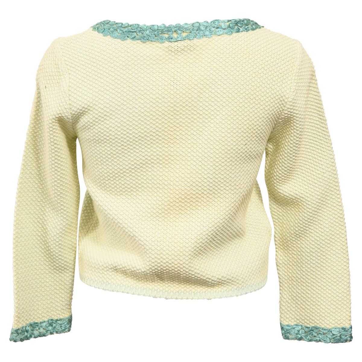 Fendi Knitted Embellished-Buttons Cardigan in Yellow Cotton