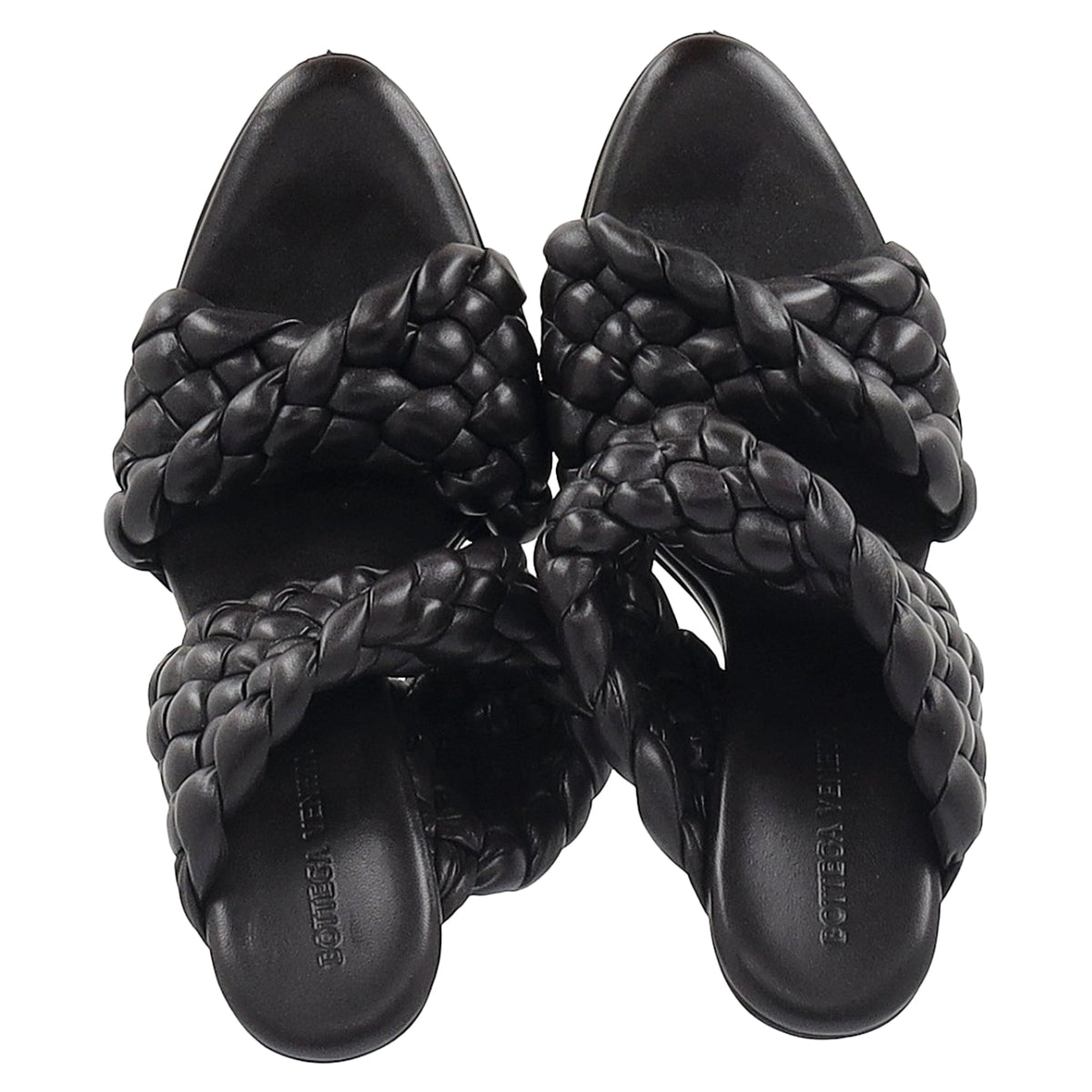 Bottega Veneta Intrecciato Slide Sandals in Brown Leather