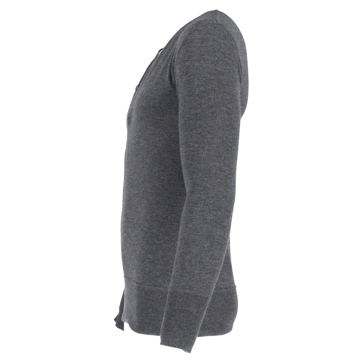 Bottega Veneta Half-Buttoned Sweater in Grey Wool